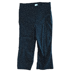 Maeve Anthropologie Black Polka Dot Cropped Capri Pants Size 10